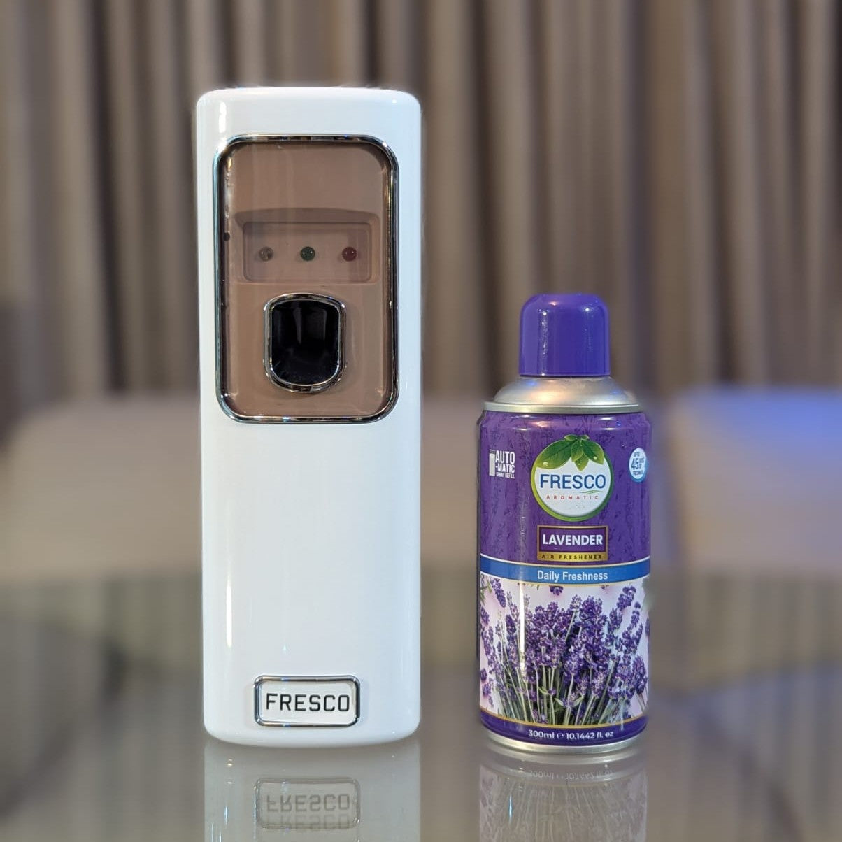Freshup LED Automatic Air Freshener Dispenser with Free Refill & D-Size Batteries