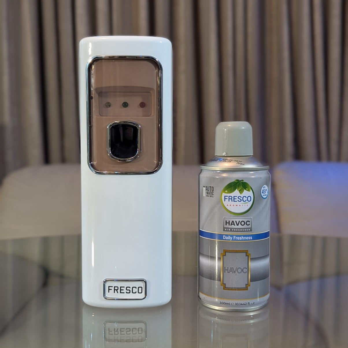 Freshup LED Automatic Air Freshener Dispenser with Free Refill & D-Size Batteries