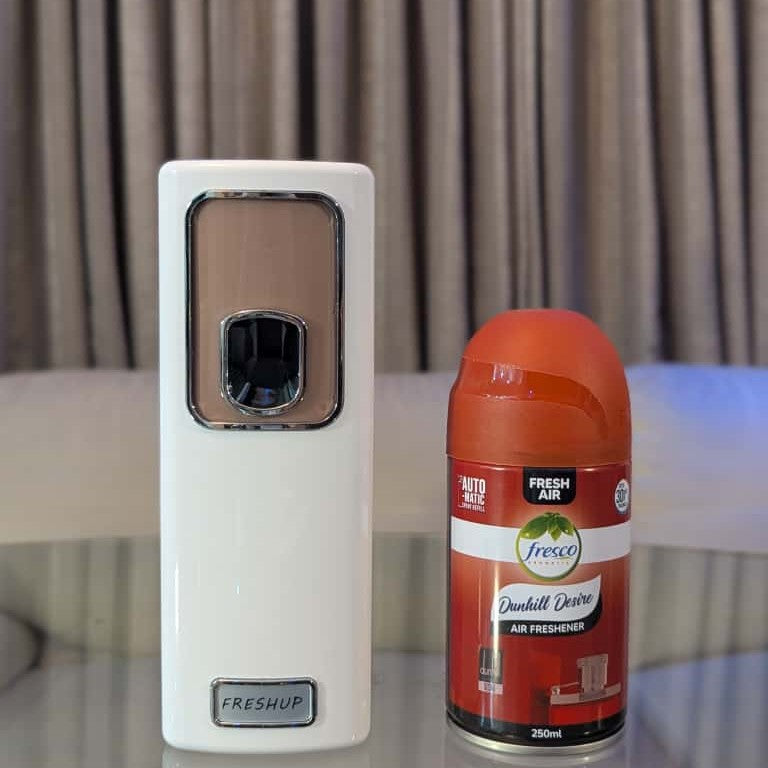 Smart White Automatic Air Freshener Dispenser – Free Air Freshener & Batteries