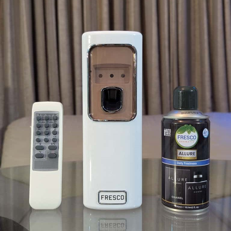 Freshup LED Remote Control Automatic Air Freshener Dispenser with Free Refill & D-Size Batteries