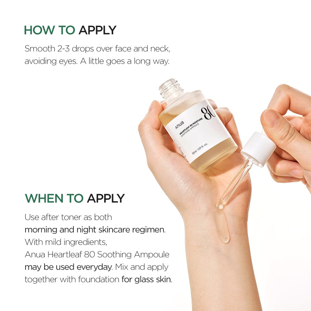 Anua Heartleaf 80% Moisture Soothing Ampoule 30ml (1.01 fl. oz.)