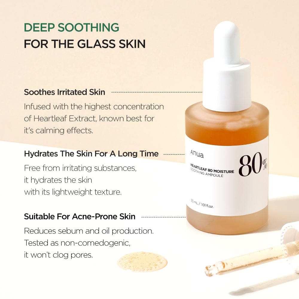 Anua Heartleaf 80% Moisture Soothing Ampoule 30ml (1.01 fl. oz.)