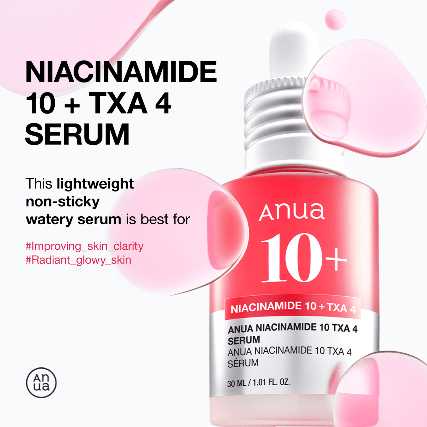 Anua Niacinamide 10 TXA 4 Serum for Brightening and Dark Spots 30ml (1.01 fl. oz.)