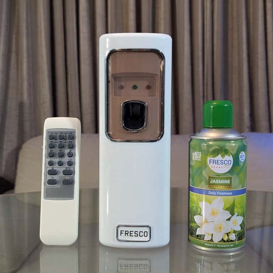Freshup LED Remote Control Automatic Air Freshener Dispenser with Free Refill & D-Size Batteries